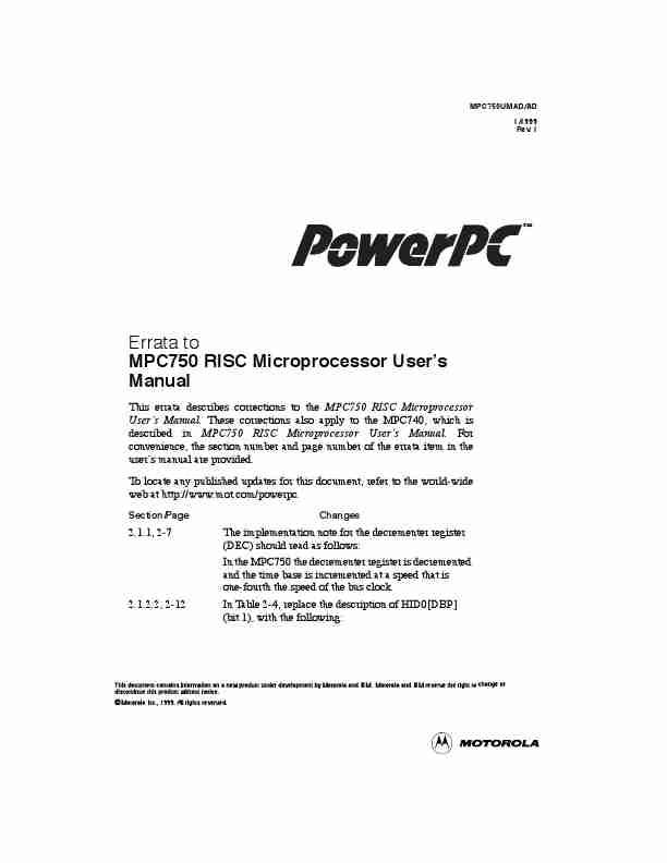 Motorola Network Card MPC750-page_pdf
